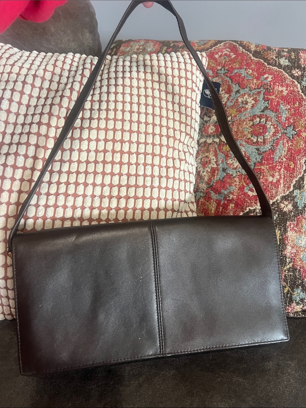 Béchamel vintage Dark Brown Leather Shoulder Bag